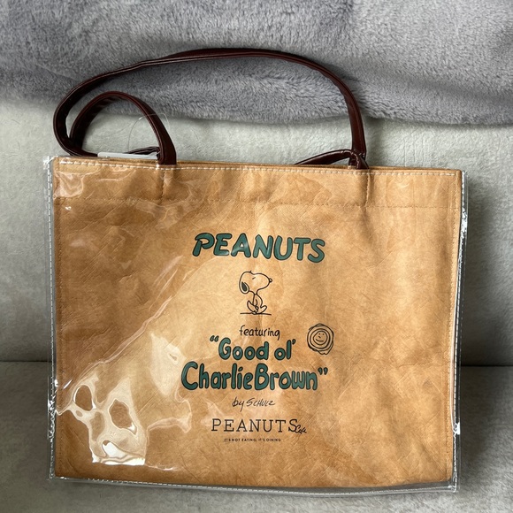 Peanuts kraft paper pvc tote bag - Picture 1 of 4